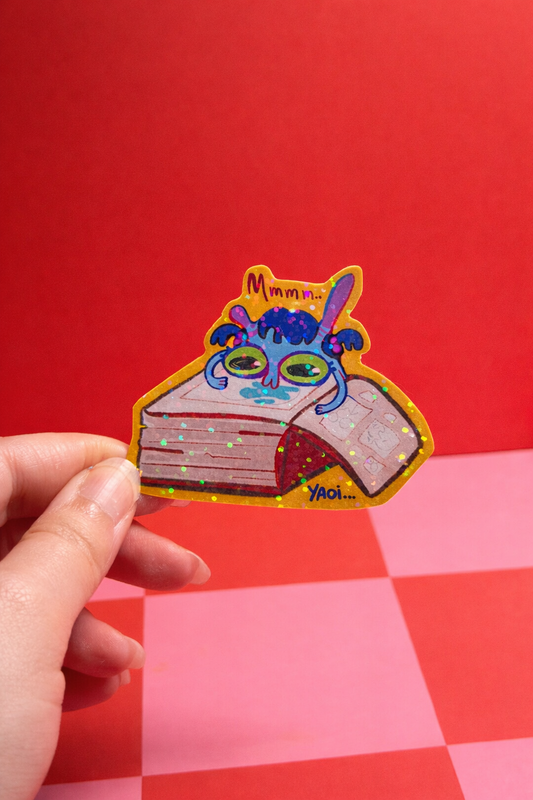 "Mmmm... Yaoi/Yuri." Holo Sticker