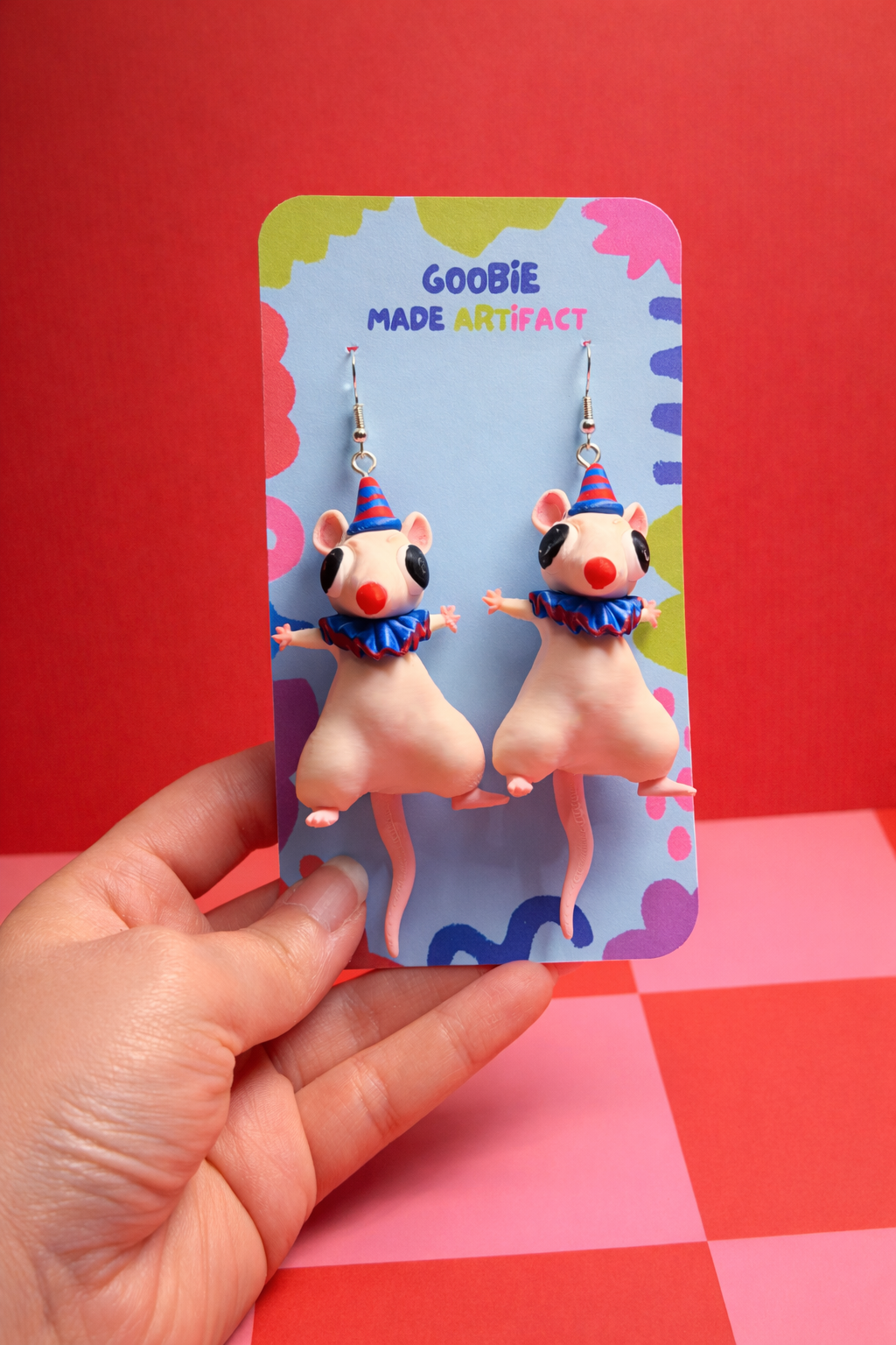 Clown Rat Earrings