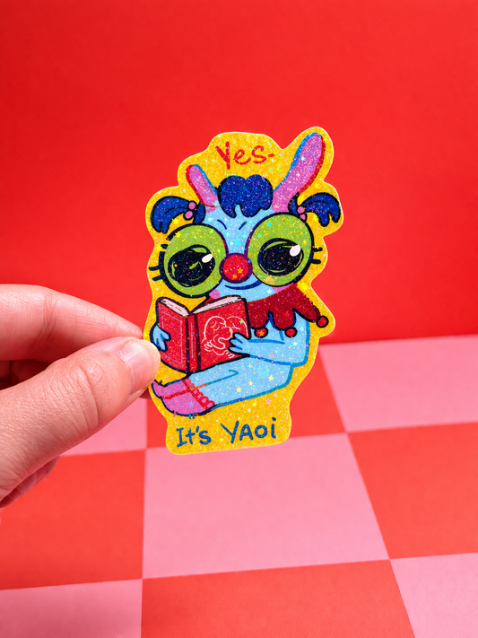 "Yes. It's Yaoi/Yuri." Clown Holo Sticker