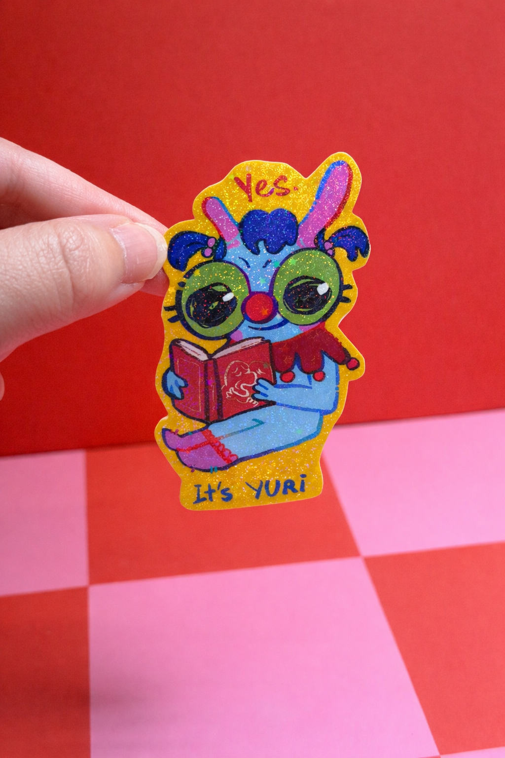 "Yes. It's Yaoi/Yuri." Clown Holo Sticker